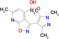 6-methyl-3-(1,3,5-trimethyl-1H-pyrazol-4-yl)isoxazolo[5,4-b]pyridine-4-carboxylic acid