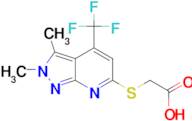 {[2,3-dimethyl-4-(trifluoromethyl)-2H-pyrazolo[3,4-b]pyridin-6-yl]thio}acetic acid
