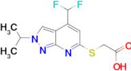 {[4-(difluoromethyl)-2-isopropyl-2H-pyrazolo[3,4-b]pyridin-6-yl]thio}acetic acid