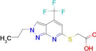 {[2-propyl-4-(trifluoromethyl)-2H-pyrazolo[3,4-b]pyridin-6-yl]thio}acetic acid