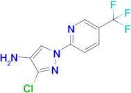 3-chloro-1-[5-(trifluoromethyl)pyridin-2-yl]-1H-pyrazol-4-amine