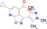 6-cyclopropyl-3-(1,3,5-trimethyl-1H-pyrazol-4-yl)isoxazolo[5,4-b]pyridine-4-carboxylic acid