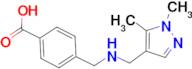 4-({[(1,5-dimethyl-1H-pyrazol-4-yl)methyl]amino}methyl)benzoic acid