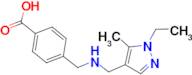 4-({[(1-ethyl-5-methyl-1H-pyrazol-4-yl)methyl]amino}methyl)benzoic acid