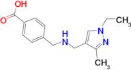 4-({[(1-ethyl-3-methyl-1H-pyrazol-4-yl)methyl]amino}methyl)benzoic acid