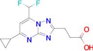 3-[5-cyclopropyl-7-(difluoromethyl)[1,2,4]triazolo[1,5-a]pyrimidin-2-yl]propanoic acid