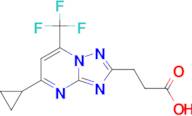 3-[5-cyclopropyl-7-(trifluoromethyl)[1,2,4]triazolo[1,5-a]pyrimidin-2-yl]propanoic acid