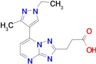 3-[7-(1-ethyl-3-methyl-1H-pyrazol-4-yl)[1,2,4]triazolo[1,5-a]pyrimidin-2-yl]propanoic acid