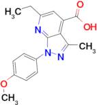 6-ethyl-1-(4-methoxyphenyl)-3-methyl-1H-pyrazolo[3,4-b]pyridine-4-carboxylic acid