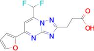 3-[7-(difluoromethyl)-5-(2-furyl)[1,2,4]triazolo[1,5-a]pyrimidin-2-yl]propanoic acid