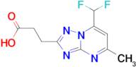 3-[7-(difluoromethyl)-5-methyl[1,2,4]triazolo[1,5-a]pyrimidin-2-yl]propanoic acid