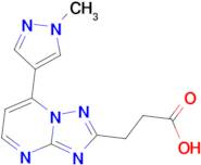 3-[7-(1-methyl-1H-pyrazol-4-yl)[1,2,4]triazolo[1,5-a]pyrimidin-2-yl]propanoic acid