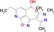 6-ethyl-3-(1,3,5-trimethyl-1H-pyrazol-4-yl)isoxazolo[5,4-b]pyridine-4-carboxylic acid