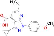 3-cyclopropyl-6-ethyl-1-(4-methoxyphenyl)-1H-pyrazolo[3,4-b]pyridine-4-carboxylic acid