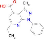 6-ethyl-3-methyl-1-phenyl-1H-pyrazolo[3,4-b]pyridine-4-carboxylic acid