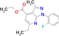 ethyl 6-ethyl-1-(2-fluorophenyl)-3-methyl-1H-pyrazolo[3,4-b]pyridine-4-carboxylate