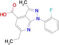 6-ethyl-1-(2-fluorophenyl)-3-methyl-1H-pyrazolo[3,4-b]pyridine-4-carboxylic acid