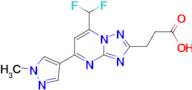 3-[7-(difluoromethyl)-5-(1-methyl-1H-pyrazol-4-yl)[1,2,4]triazolo[1,5-a]pyrimidin-2-yl]propanoic acid