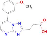 3-[7-(3-methoxyphenyl)[1,2,4]triazolo[1,5-a]pyrimidin-2-yl]propanoic acid