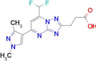 3-[7-(difluoromethyl)-5-(1,3-dimethyl-1H-pyrazol-4-yl)[1,2,4]triazolo[1,5-a]pyrimidin-2-yl]propa...