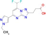 3-[7-(difluoromethyl)-5-(1-ethyl-1H-pyrazol-4-yl)[1,2,4]triazolo[1,5-a]pyrimidin-2-yl]propanoic ...