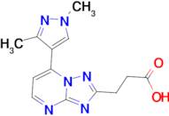 3-[7-(1,3-dimethyl-1H-pyrazol-4-yl)[1,2,4]triazolo[1,5-a]pyrimidin-2-yl]propanoic acid