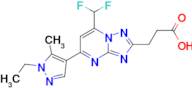 3-[7-(difluoromethyl)-5-(1-ethyl-5-methyl-1H-pyrazol-4-yl)[1,2,4]triazolo[1,5-a]pyrimidin-2-yl]propanoic acid