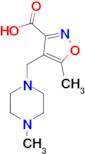 5-methyl-4-[(4-methylpiperazin-1-yl)methyl]isoxazole-3-carboxylic acid