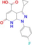 3-cyclopropyl-1-(4-fluorophenyl)-6-oxo-3a,6,7,7a-tetrahydro-1H-pyrazolo[3,4-b]pyridine-4-carboxyli…