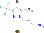 {3-[4-Bromo-5-methyl-3-(trifluoromethyl)-1H-pyrazol-1-yl]propyl}amine hydrobromide