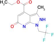 ethyl 3-methyl-6-oxo-1-(2,2,2-trifluoroethyl)-6,7-dihydro-1H-pyrazolo[3,4-b]pyridine-4-carboxylate