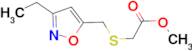 methyl {[(3-ethylisoxazol-5-yl)methyl]thio}acetate