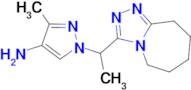 3-methyl-1-[1-(6,7,8,9-tetrahydro-5H-[1,2,4]triazolo[4,3-a]azepin-3-yl)ethyl]-1H-pyrazol-4-amine