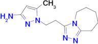 5-methyl-1-[2-(6,7,8,9-tetrahydro-5H-[1,2,4]triazolo[4,3-a]azepin-3-yl)ethyl]-1H-pyrazol-3-amine