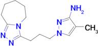 4-methyl-1-[3-(6,7,8,9-tetrahydro-5H-[1,2,4]triazolo[4,3-a]azepin-3-yl)propyl]-1H-pyrazol-3-amine