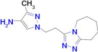 3-methyl-1-[2-(6,7,8,9-tetrahydro-5H-[1,2,4]triazolo[4,3-a]azepin-3-yl)ethyl]-1H-pyrazol-4-amine