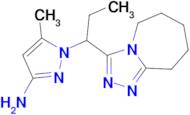 5-methyl-1-[1-(6,7,8,9-tetrahydro-5H-[1,2,4]triazolo[4,3-a]azepin-3-yl)propyl]-1H-pyrazol-3-amine