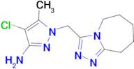 4-chloro-5-methyl-1-(6,7,8,9-tetrahydro-5H-[1,2,4]triazolo[4,3-a]azepin-3-ylmethyl)-1H-pyrazol-3-amine