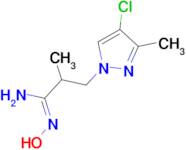 (1Z)-3-(4-chloro-3-methyl-1H-pyrazol-1-yl)-N'-hydroxy-2-methylpropanimidamide