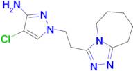 4-chloro-1-[2-(6,7,8,9-tetrahydro-5H-[1,2,4]triazolo[4,3-a]azepin-3-yl)ethyl]-1H-pyrazol-3-amine