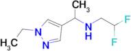 N-[1-(1-ethyl-1H-pyrazol-4-yl)ethyl]-2,2-difluoroethanamine