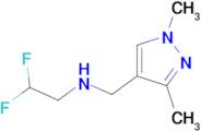 N-[(1,3-dimethyl-1H-pyrazol-4-yl)methyl]-2,2-difluoroethanamine