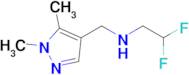 N-[(1,5-dimethyl-1H-pyrazol-4-yl)methyl]-2,2-difluoroethanamine