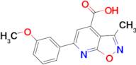 6-(3-methoxyphenyl)-3-methylisoxazolo[5,4-b]pyridine-4-carboxylic acid