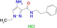 4-amino-1-ethyl-N-(2-phenylethyl)-1H-pyrazole-3-carboxamide