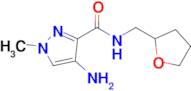 4-amino-1-methyl-N-(tetrahydrofuran-2-ylmethyl)-1H-pyrazole-3-carboxamide