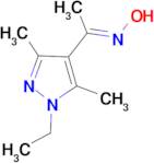 (1E)-1-(1-ethyl-3,5-dimethyl-1H-pyrazol-4-yl)ethanone oxime