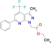 ethyl [3-methyl-6-phenyl-4-(trifluoromethyl)-1H-pyrazolo[3,4-b]pyridin-1-yl]acetate