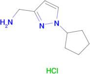 1-(1-cyclopentyl-1H-pyrazol-3-yl)methanamine hydrochloride