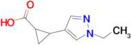 2-(1-ethyl-1H-pyrazol-4-yl)cyclopropanecarboxylic acid